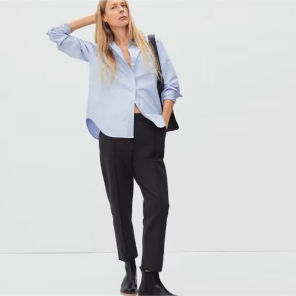 Everlane Black The Dream Pant L NWT Knit Tapered Trouser Work Travel Jogger - Picture 2 of 10